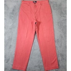 Vintage Polo Ralph Lauren Pants Mens 36x34 Pink Chino Straight Fit Preppy
